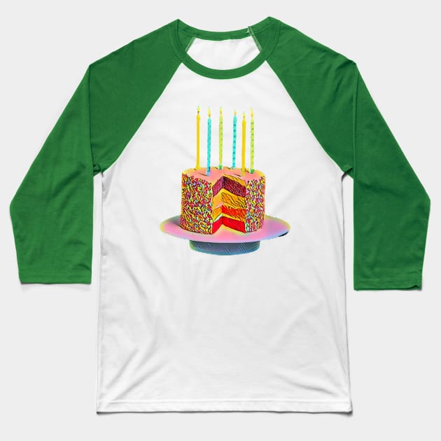 Eat Cake Baseball T-Shirt by nicfearn_designs